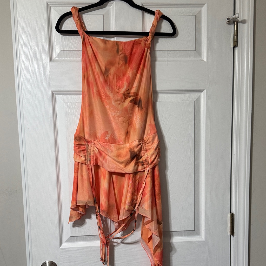 Peppermayo Orange Tie-Dye Dress